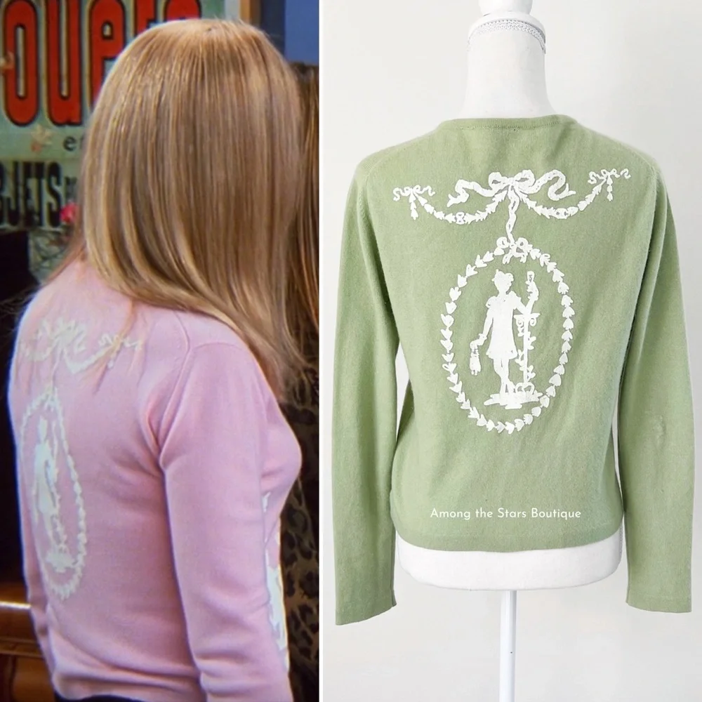 Extremely Rare Y2K Vintage Cashmere Cardigan ASO Phoebe Buffay in Friends - Picture 6 of 13